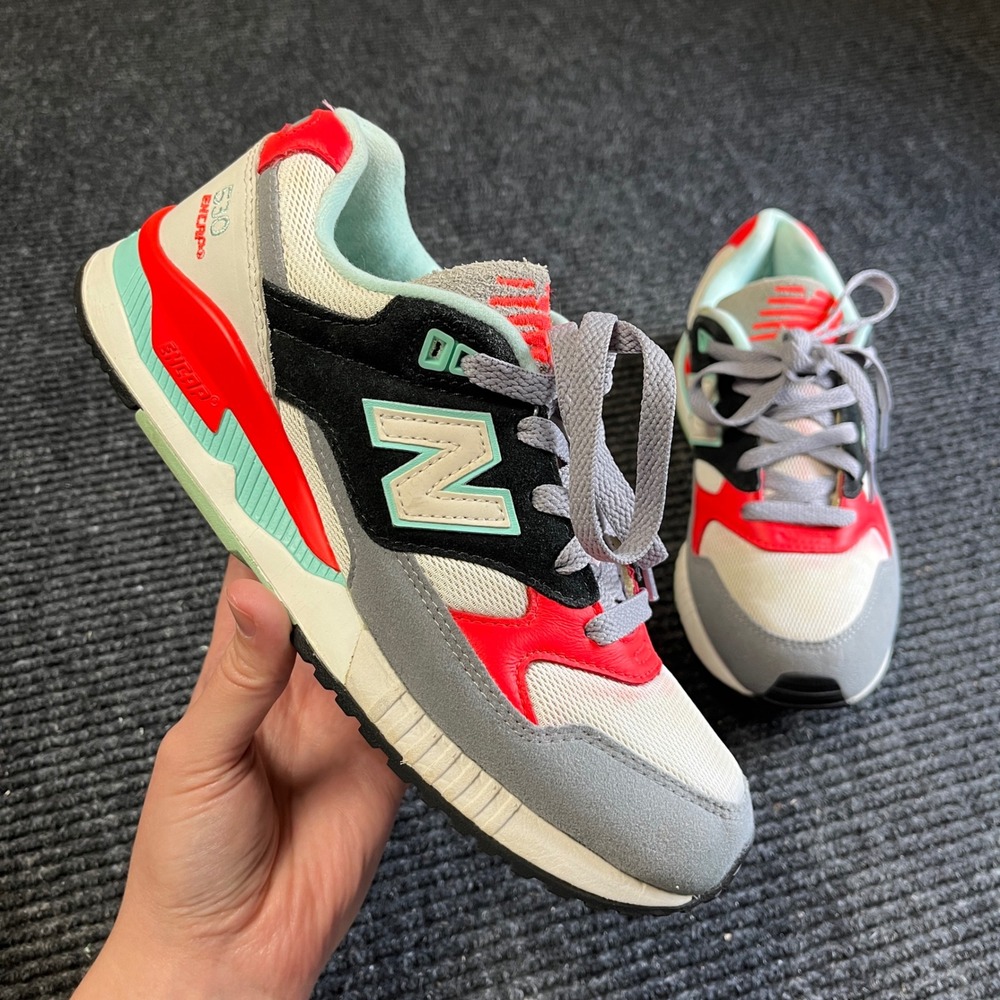 New Balance 530 Sneakers Womens 7.5 White Red Black Mint ENCAP W530AAB Retro